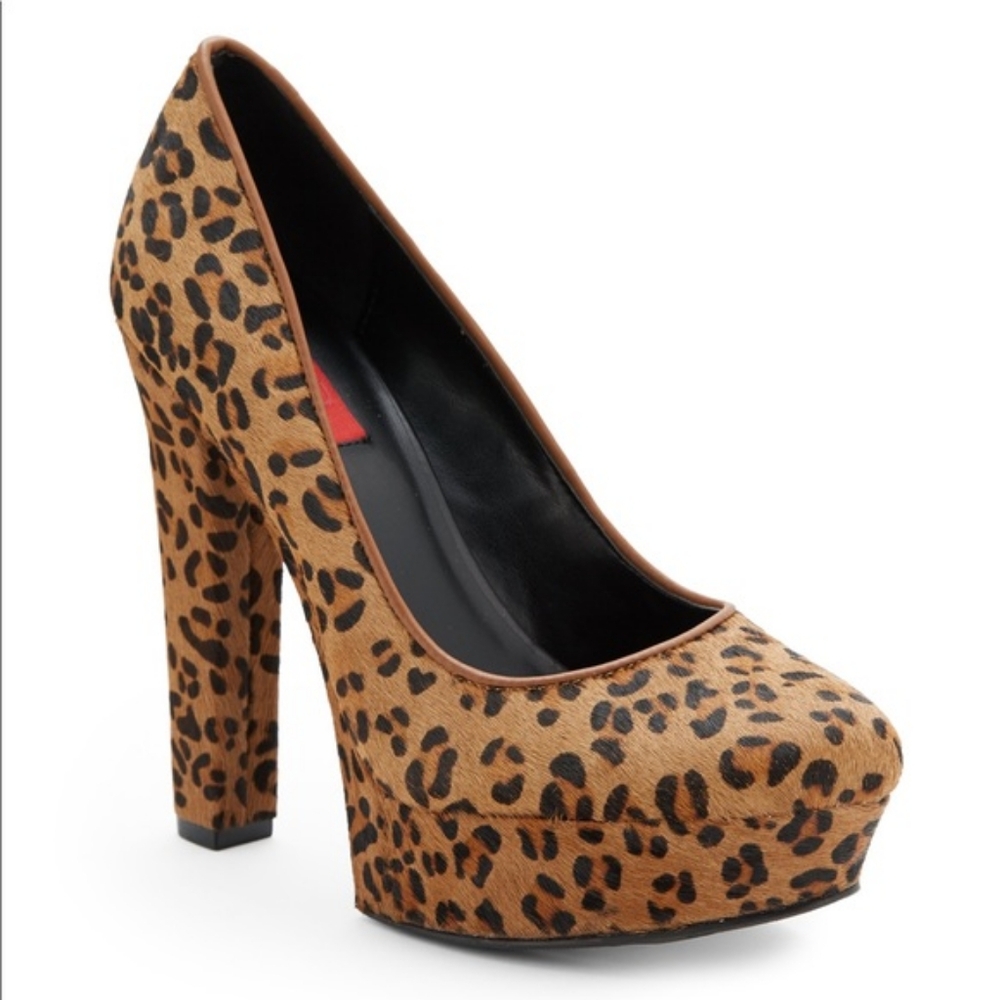 Saks Fifth Avenue Brown and Black Heels with Platform and Thick Heel